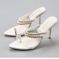 Peep-toe slip-on sandals 9cm high heels