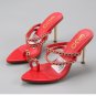 Peep-toe slip-on sandals 9cm high heels