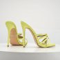 Sexy nightclub fluorescent Peep-toe slip-on rhinestone stiletto sandals