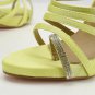 Sexy nightclub fluorescent Peep-toe slip-on rhinestone stiletto sandals