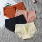 Black 3pcs Female Rid fabric lace mid-rise briefs panties