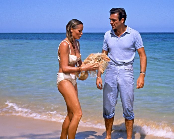 Sean Connery Ursula Andress 8X10 Photo Zgk 11