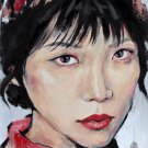 Asian girl. Oil painting. Wall art. Original art