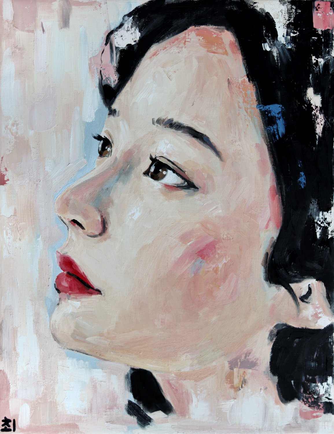 Sight. Wall art. Portrait oil painting