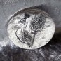Stainless Steel Brooch PEACOCK in black