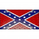 Confederate Flag Diamond Novelty Metal License Plate Tag Free Shipping
