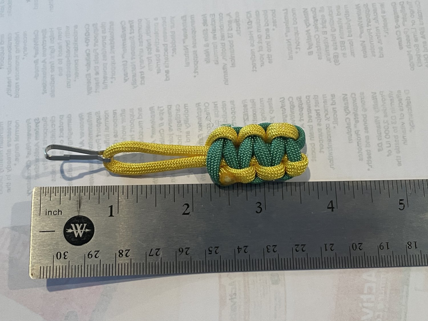 Yellow/green keychain