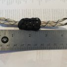 Black/tan and black keychain