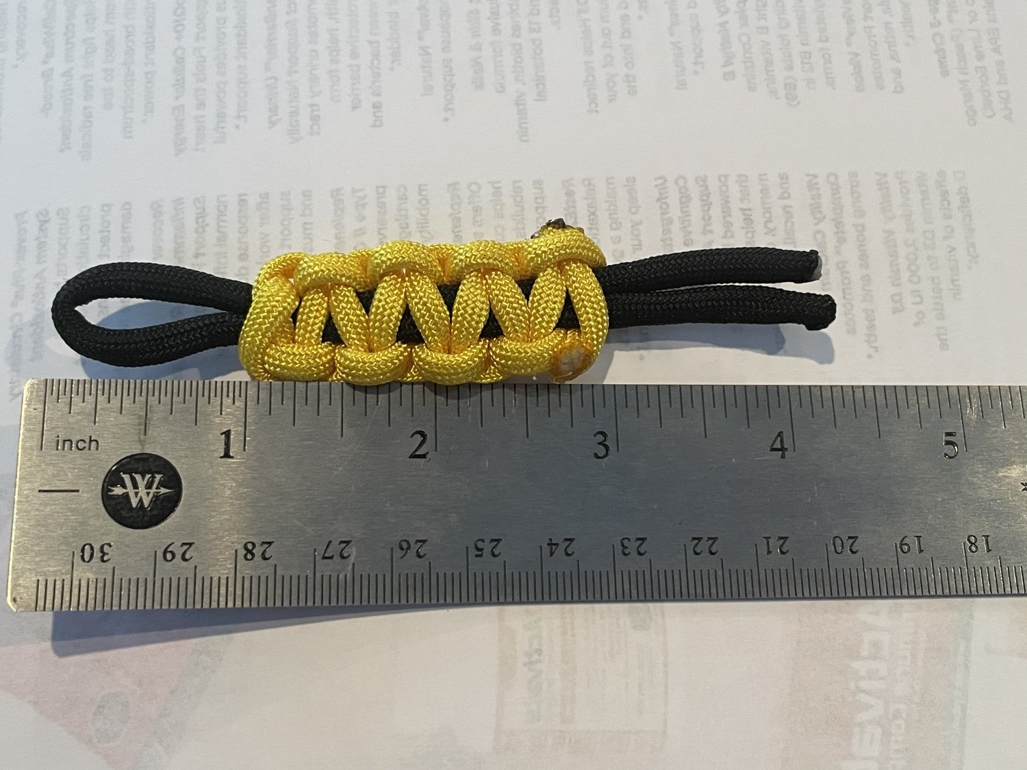 Black/yellow keychain