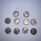 1964 Silver Roosevelt Dimes Lot of 10