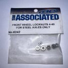 Team Associated 6242 Front Wheel Locknuts 4-40 RC10 Steel Axles Vintage RC #032