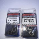 DuraTrax DTXC1581 Sealed 8x12mm Chrome Steel Ball Bearings (2) Lot Of 2