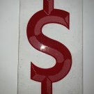 Business Letters Signs 3D See Thru Good For Lights 10” Inch Money Symbol Red ($)