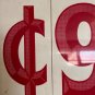 8&acirc;�� Zip 3D Red Numbers See Thru Lights 3d  8" pick your number