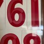 8&acirc;�� Zip 3D Red Numbers See Thru Lights 3d  8" pick your number