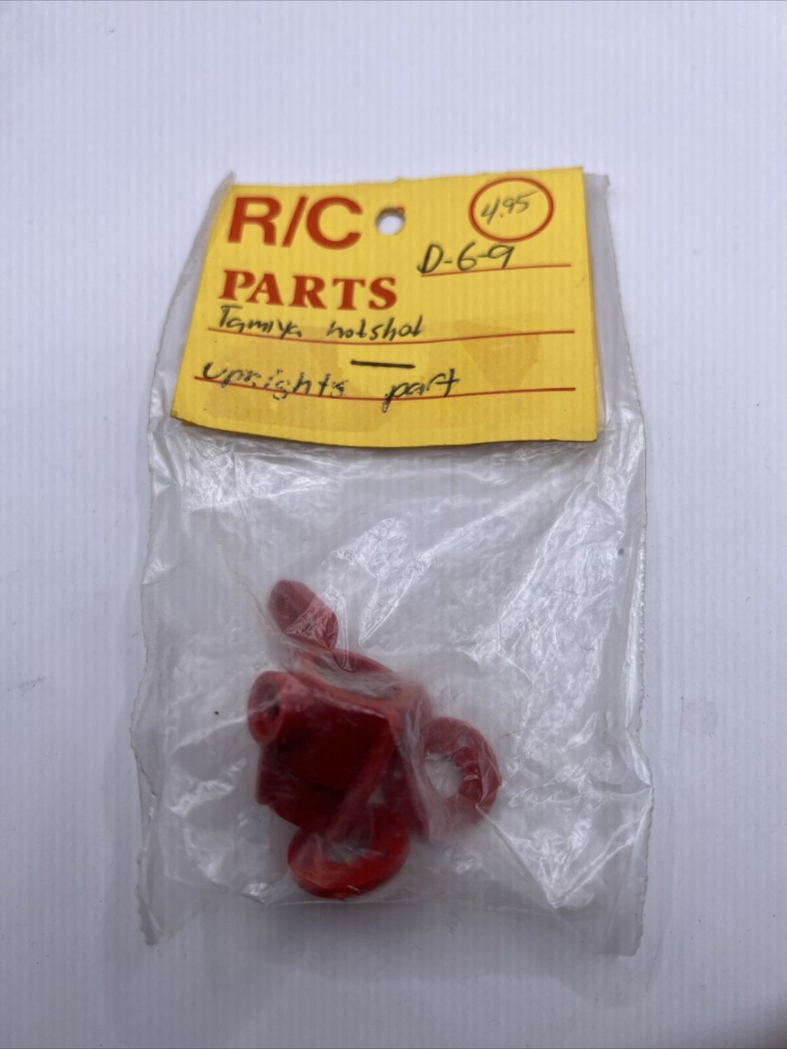 Tamiya Hotshot Red Upright Steering Knuckle Part D69 Vintage Rc Car Parts