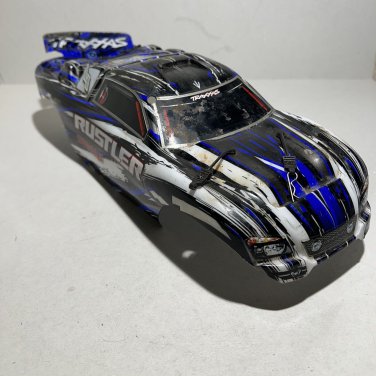 Traxxas Rustler Body Shell Blue White Black Painted VXL XL5