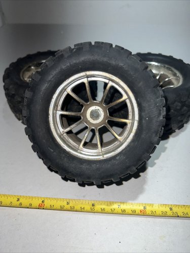 Rc Monster Truck Wheels Plastic Traxxas Kyosho Ofna etc used (3)