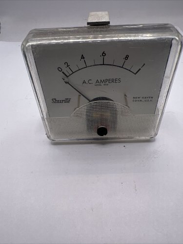 Vintage Shurite Model 850 Panel Meter Gauge 0-1 DC Amps