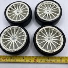 Rc Car Wheels 1/10 Touring Car On-Road Tires 12mm Hex Wheels Soft Rubber Slick