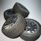 Rc Car Wheels 1/8 Scale Buggy Wheels Set Of 4 Hex Wheels