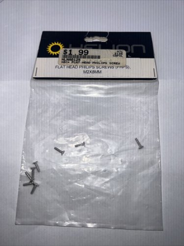 Rare Helion HLNA0125 Flat Head Philips Screws FHPS M2x8mm (Dominus)
