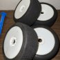 Rc Car Pre-Mounted Tires White EVO Wheels 4 AKA 1/8 P1 Soft Long Wear (w2)