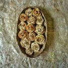 Natural blossom frame,Rose corn husk,Mini oval frame