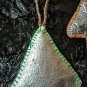 Silver ordinary christmas tree decor,Recycled plastic ornament,Silver ornament.