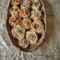 Natural blossom frame,Rose corn husk,Mini oval frame