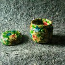Mini blossom trinket box,Stamp jewelry mini box,Recycled paper box,stamp flower Mini blossom trinket box,Stamp jewelry mini box,Recycled paper box,stamp flower