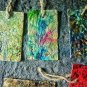Colorful recycled tag,Recycled paper tag,Zero waste tag,Textured colorful tag,Unique tag