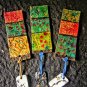 Recycled collage bookmarks,Colorful strip bookmarks,Zero waste bookmarks,Upcycled paper bookmark