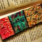 Recycled collage bookmarks,Colorful strip bookmarks,Zero waste bookmarks,Upcycled paper bookmark