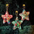 Recycled plastic star ornament,Recycled plastic holiday decor,One set star decor
