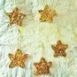 Natural pumpkin seed husk star ornament ,Natural autumn star holiday decor,One set natural star