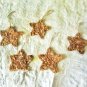 Natural pumpkin seed husk star ornament ,Natural autumn star holiday decor,One set natural star