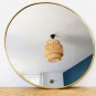 Circle Mirror, Round Mirror in Gilded Brass, Handmade