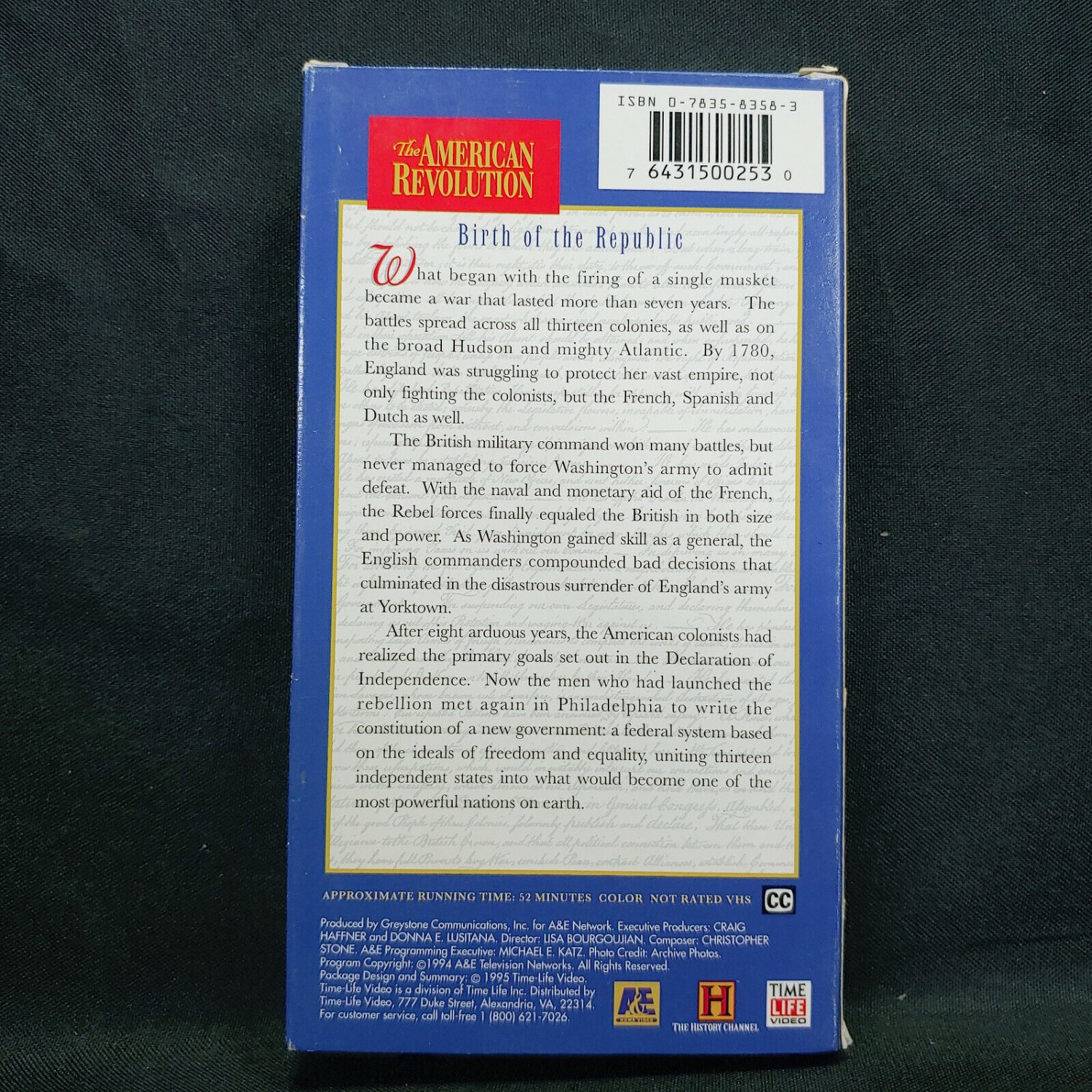 The American Revolution, Birth Of The Republic (VHS)