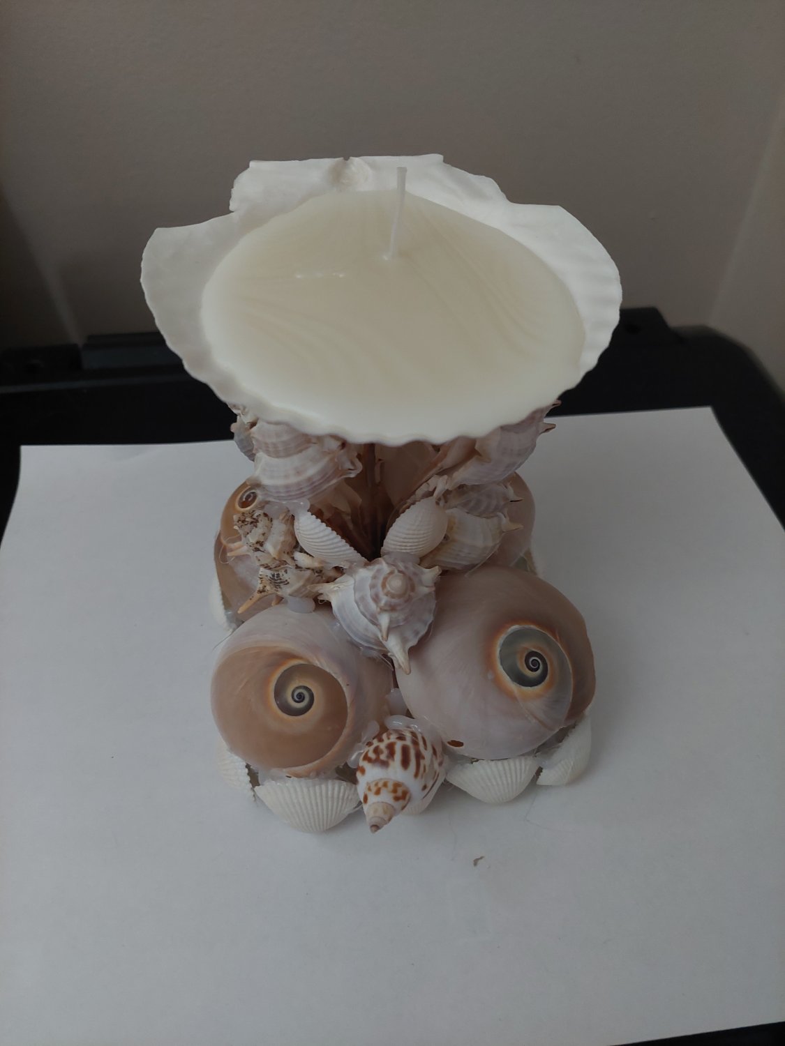 Seashell Candle and Holder