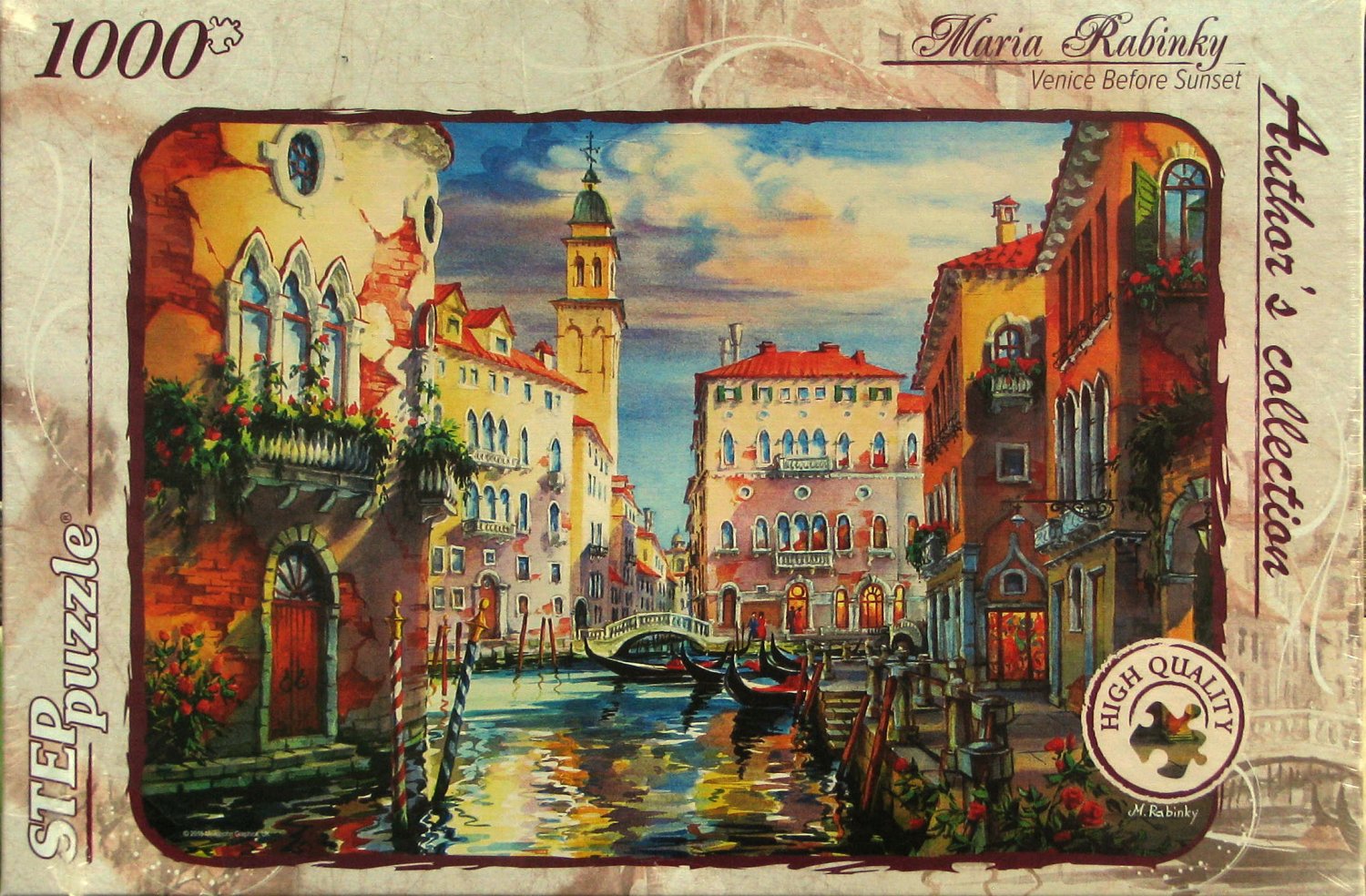 Step Puzzle Venice Before Sunset 1000 pc Panorama Jigsaw Puzzle Maria Rabinky Art