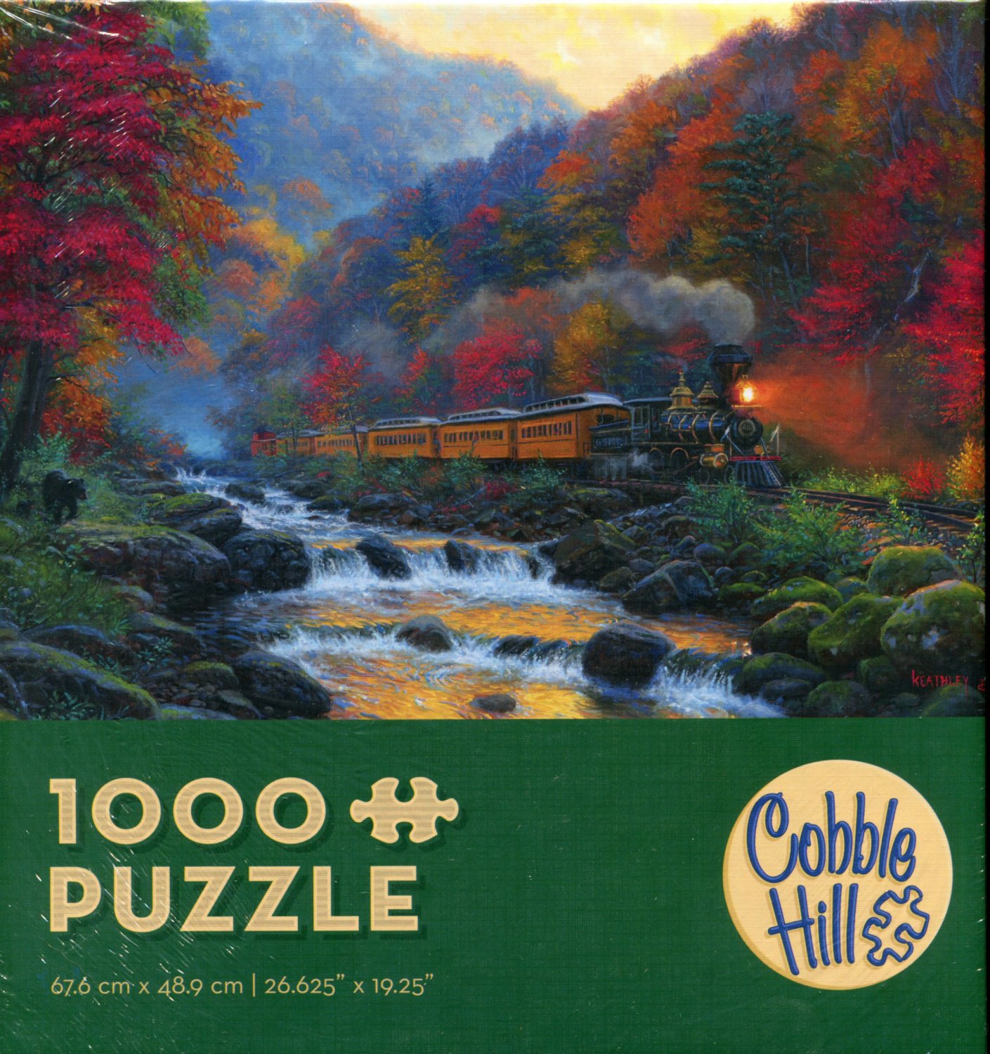 Cobble Hill Mark Keathley Smoky Train 1000 pc Jigsaw Puzzle Mountains ...