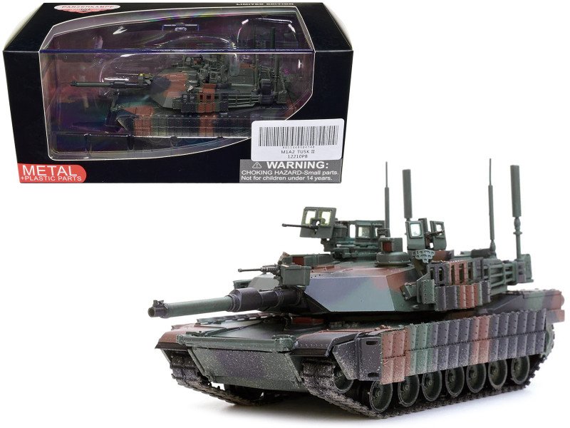 M1A2 Abrams TUSK II MBT NATO Camouflage "Armor Premium" Series 1/72 Diecast Model by Panzerkampf