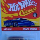 Hot Wheels Classics Collection 1 1940's Woody Blue Paint
