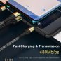 Fast Charging adapter 2 Port 5A interface with cable 3 in 1 For iPhone Samsung Xiaomi Huawei