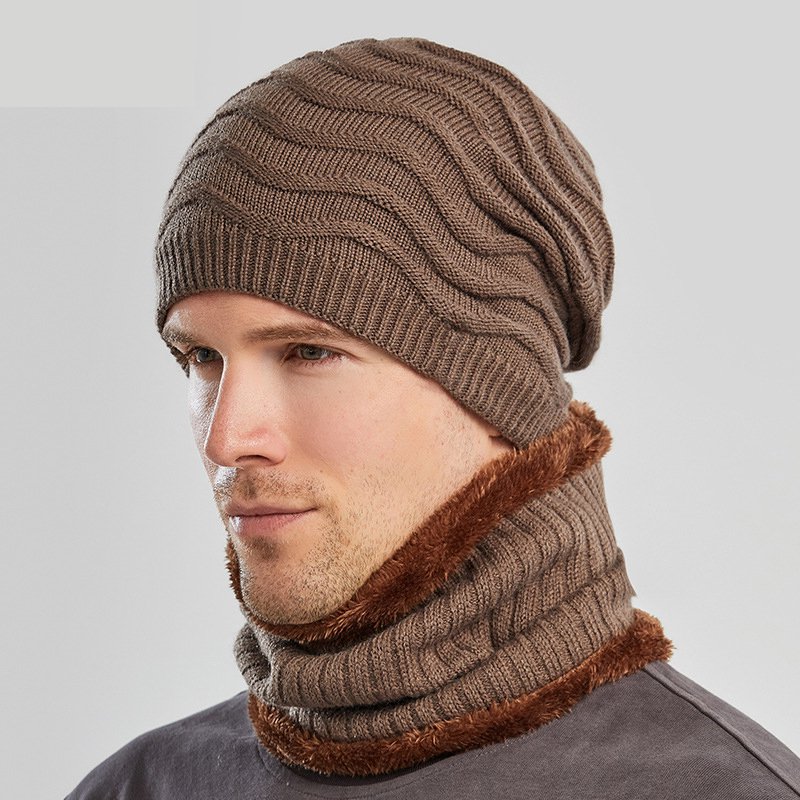 Warm scarf with winter hat