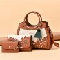 3 pcs leather women handbag sets ladies