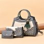 3 pcs leather women handbag sets ladies