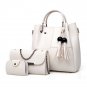 PU leather women lady handbag set 3 in 1