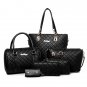 leather women hand bags 6 pcs handbags set